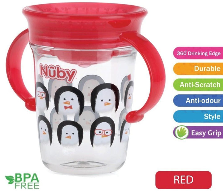 Nuby 360 Wonder Twin Handle Tritan Printed Cup 240ml