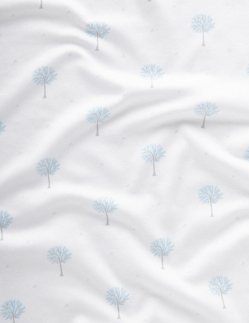 Purebaby Australia Bunny Rug/ Organic Soft Blanket- Pale Blue Tree