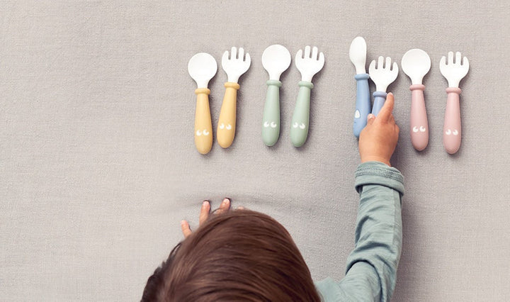 BabyBjörn Baby Spoon and Fork 4pcs (Powder Blue)