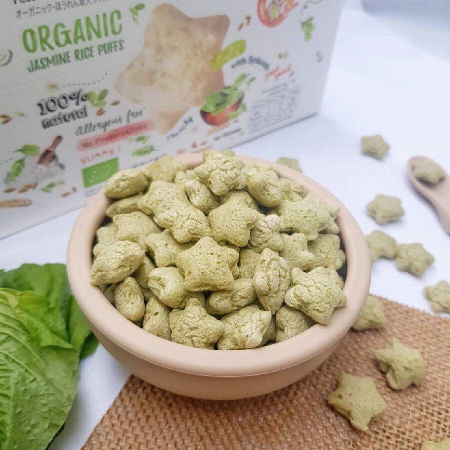 Wel-B Organic Jasmine Rice Puffs with Spinach 56g (7g x 8)