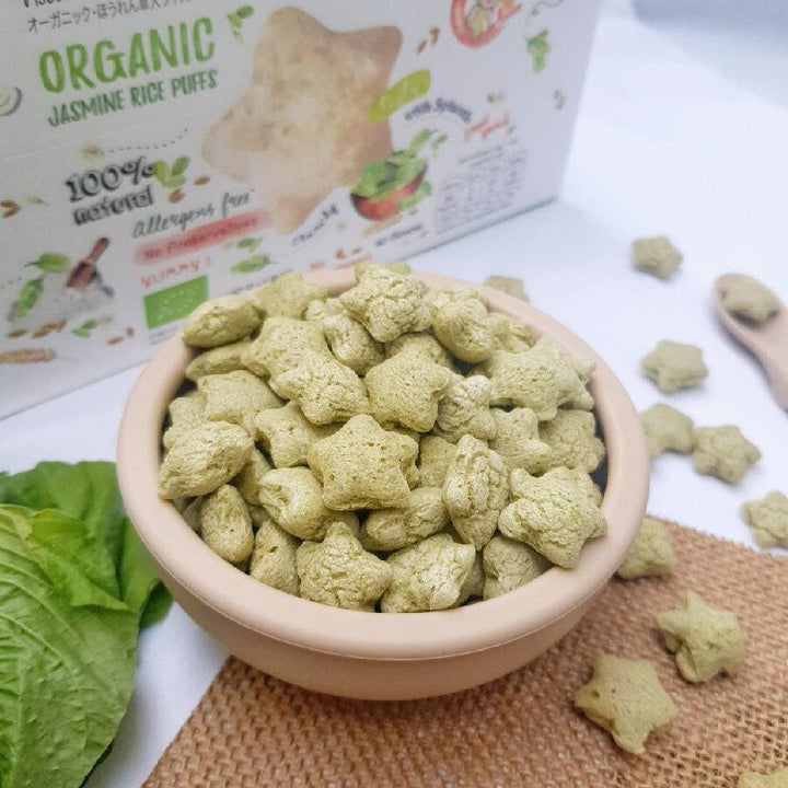 Wel-B Organic Jasmine Rice Puffs with Spinach 56g (7g x 8)