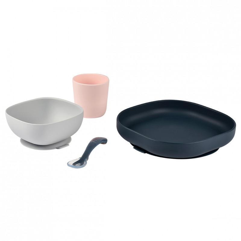 Béaba Silicone Meal Set - Night Blue - image 2 - Happikiddo.com