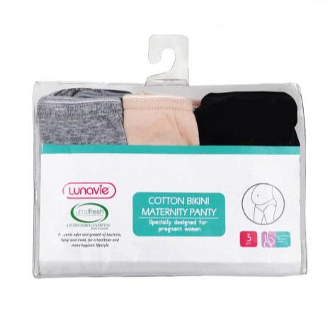 Lunavie Cotton Bikini Maternity Panty (3pcs) - Happikiddo.com