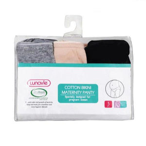 Lunavie Cotton Bikini Maternity Panty (3pcs) - Happikiddo.com
