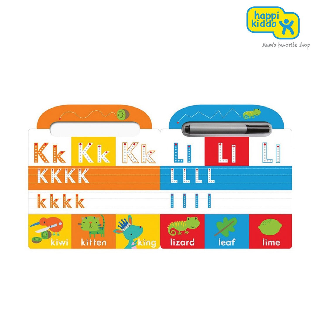 Make Believe Ideas Write & Wipe ABC 123 Board Book - Happikiddo.com