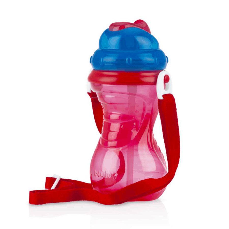Nuby Flip- It with Thin Silicone Straw Cup with Removable Strap 420ml