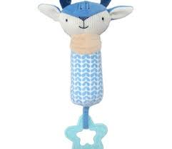 Simple Dimple Moose Squeakie Toy with Teether - Happikiddo.com