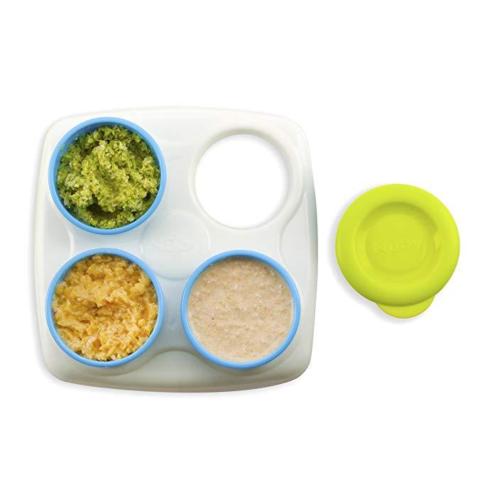 Nuby Garden Fresh Food Snack Pots in Tray - Happikiddo.com