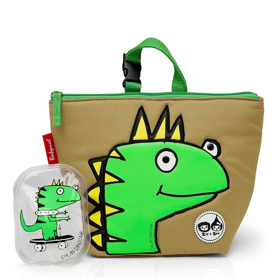 Zip & Zoe Lunch Bag & Ice Pack - Dylan Dino Face - Happikiddo.com