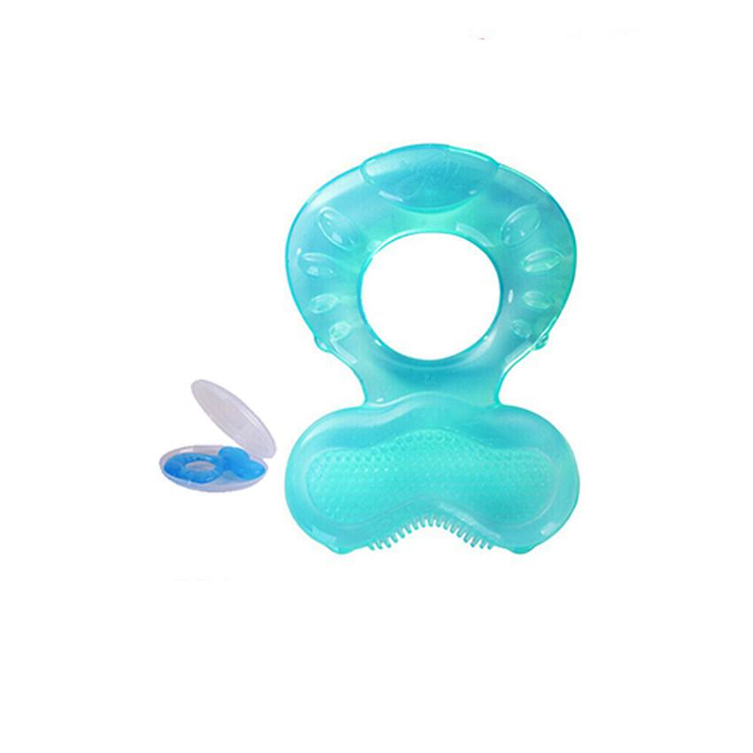 Nuby Comfort Silicone Fish Shaped Teether with Teething Brist & Hygienic Case - Happikiddo.com