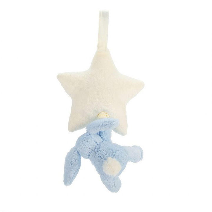 Jellycat Bashful Blue Bunny Star Musical Pull (One Size 28cm) - Happikiddo.com