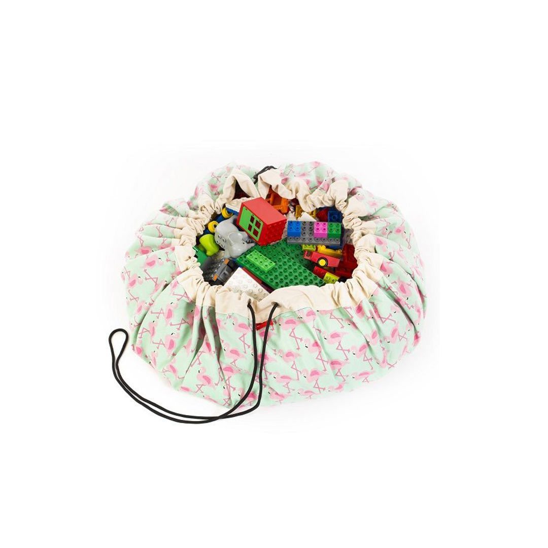 Play & Go 2-in-1 Storage Bag & Playmat - Flamingo - Happikiddo.com