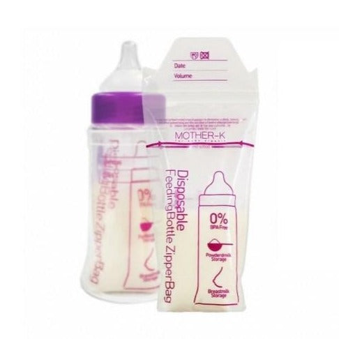 Mother-K Disposable Feeding Bottle Storage Zipper Bag 25pcs (250ml) - Happikiddo.com