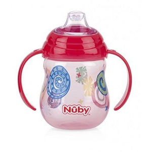 Nuby Designer Pinpoint 2 Handle Click It Trainer Cup with Spout 270ml-9oz - Happikiddo.com