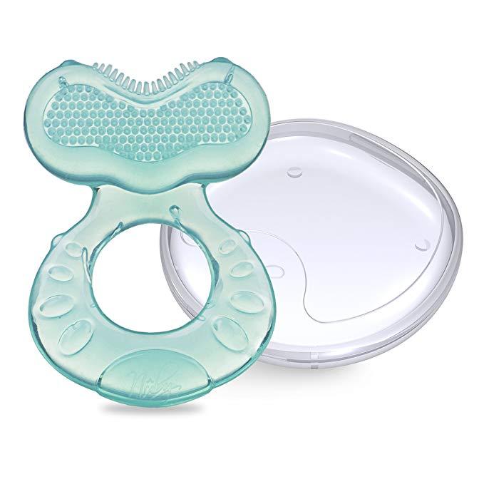 Nuby Comfort Silicone Fish Shaped Teether with Teething Brist & Hygienic Case - Happikiddo.com