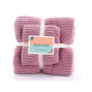 Baecios Coral Fleece Microfiber Towel Set - image 2 - Happikiddo.com