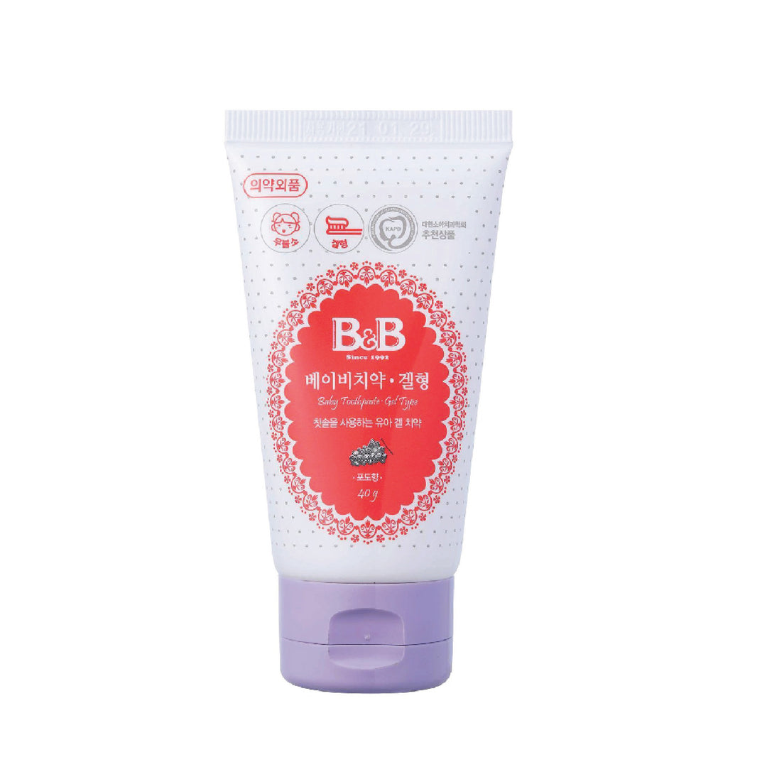 B&B Baby Toothpaste 40g (Gel Type) 2-4 yr old- Grape