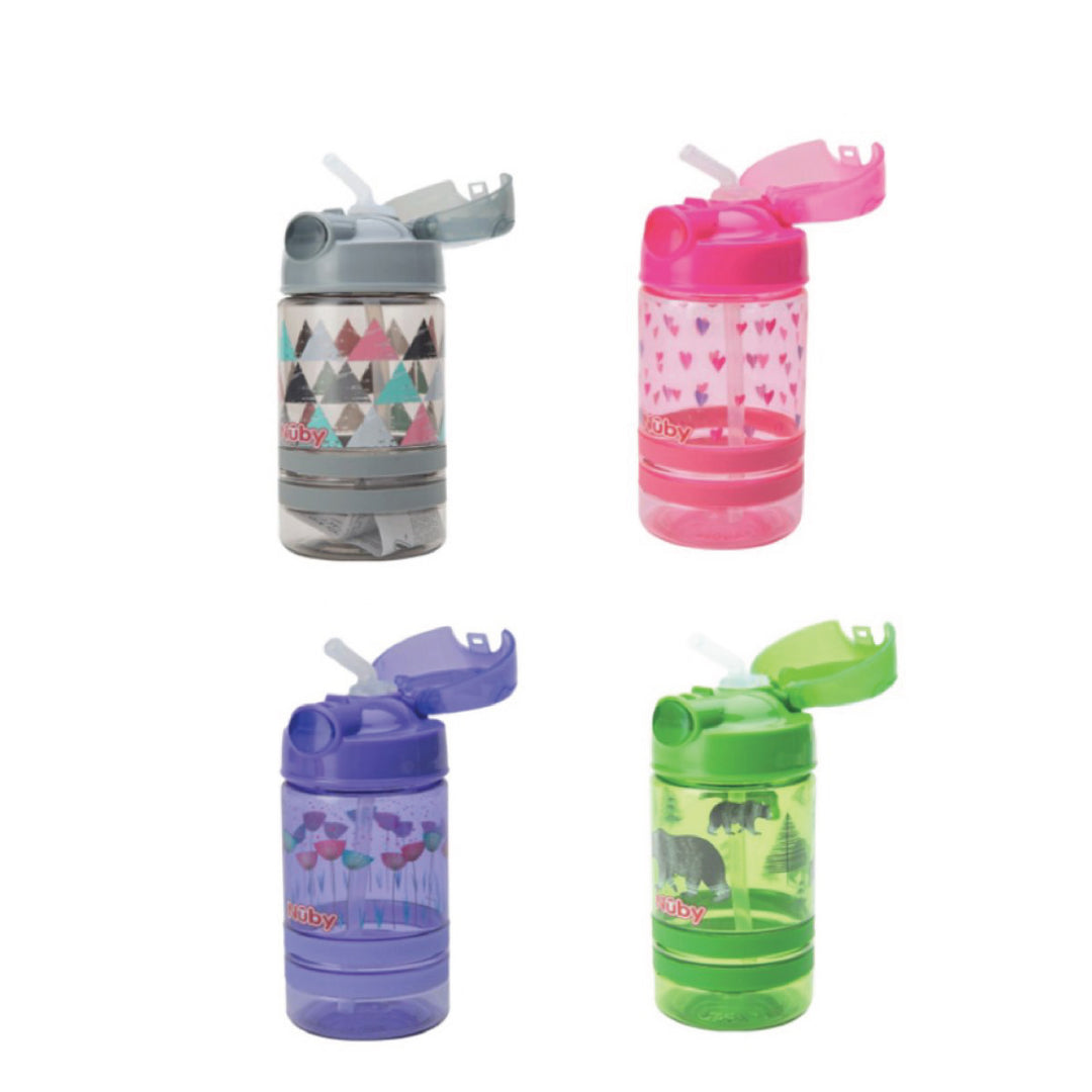 Nuby Thirsty  Kids Flip It Active Straw Bottle 12oz/ 360ml