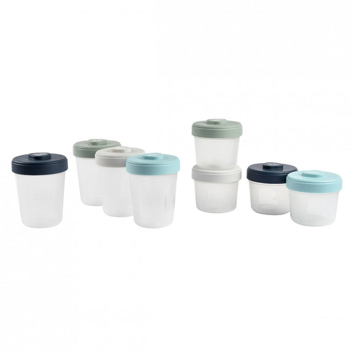 Beaba Toddler Food Storage Set - 8 Clip portions (4x150 ml + 4x250ml)