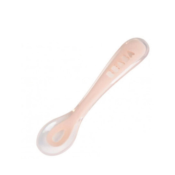 Beaba Silicone Ergonomic 2nd Age Spoon-Pink