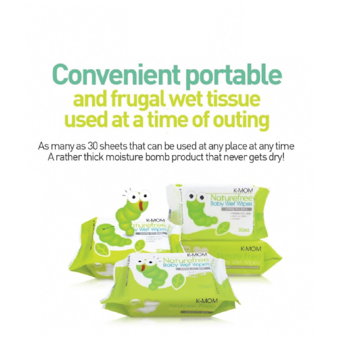 K-MOM Nature Free Baby Wet Wipes 30's