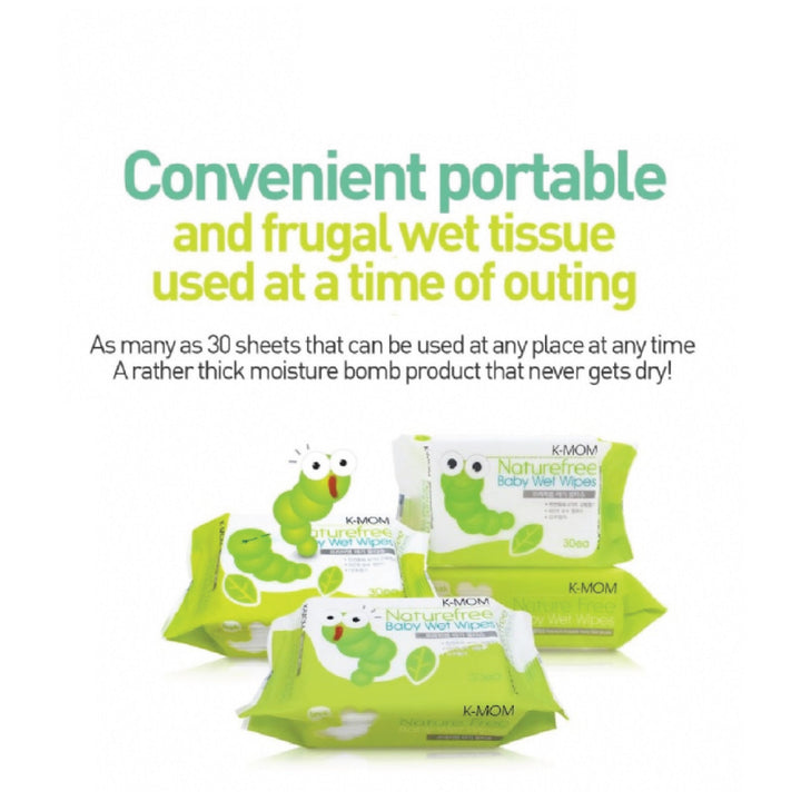 K-MOM Nature Free Baby Wet Wipes 30's
