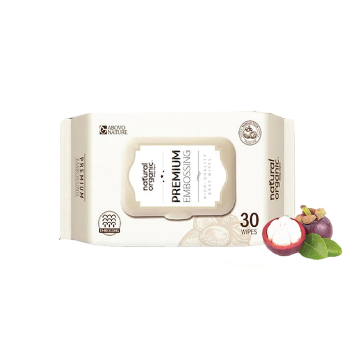 Natural Organic Premium Embossing Baby Wipes 30pcs