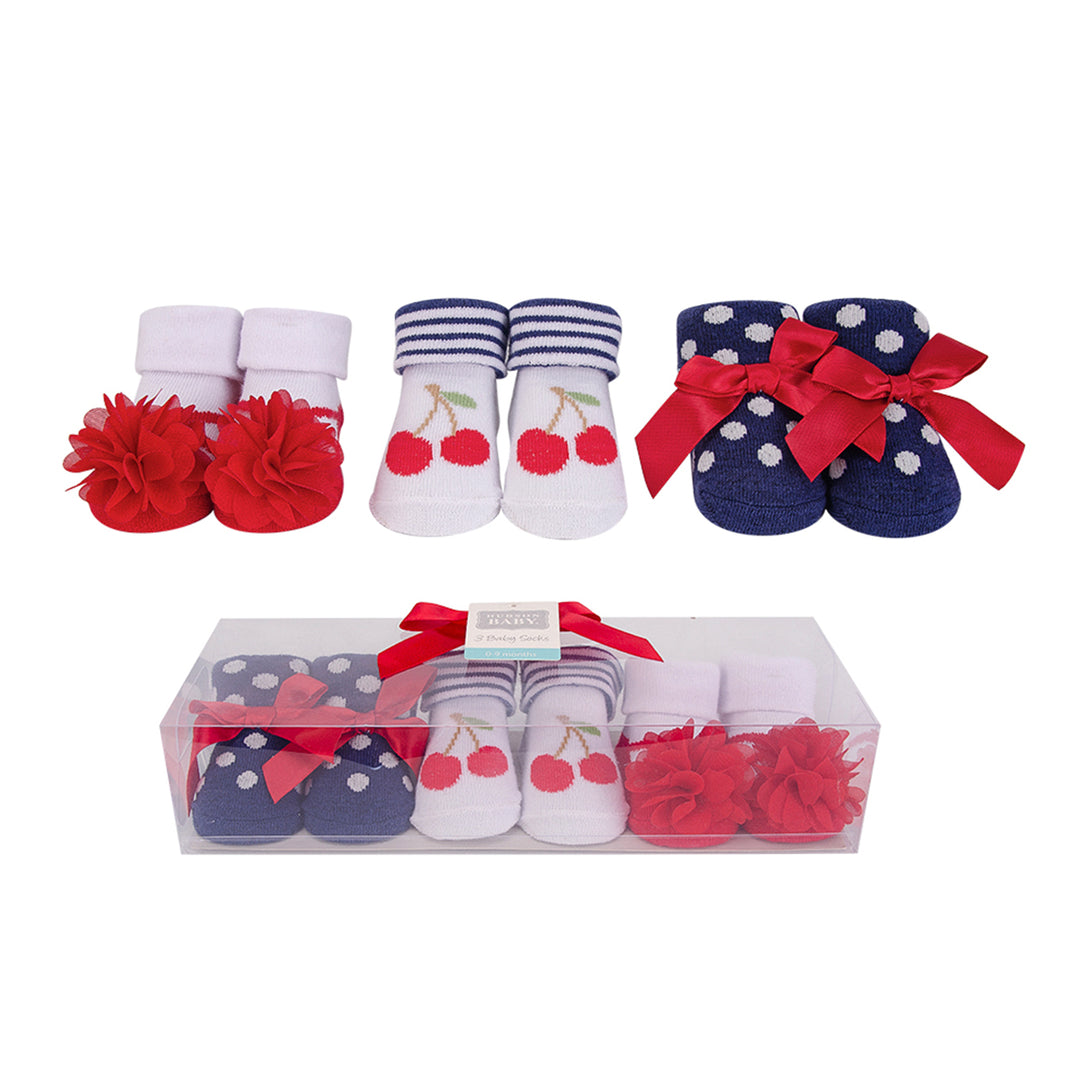 Hudson Baby Socks Gift Set- Red Cherry