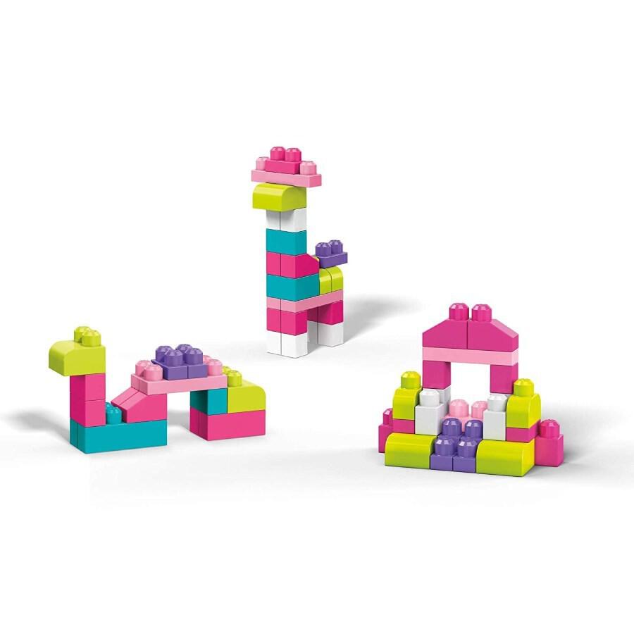 Fisher-Price Mega Bloks Big Building Bag 80 Pieces- Pink