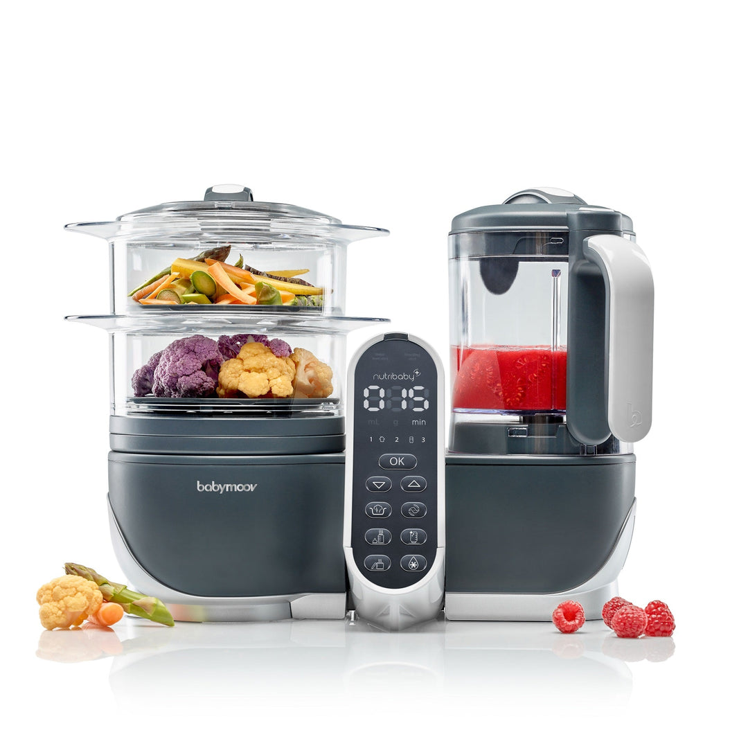 Babymoov Nutribaby+ Baby Food Processor- Industrial Grey