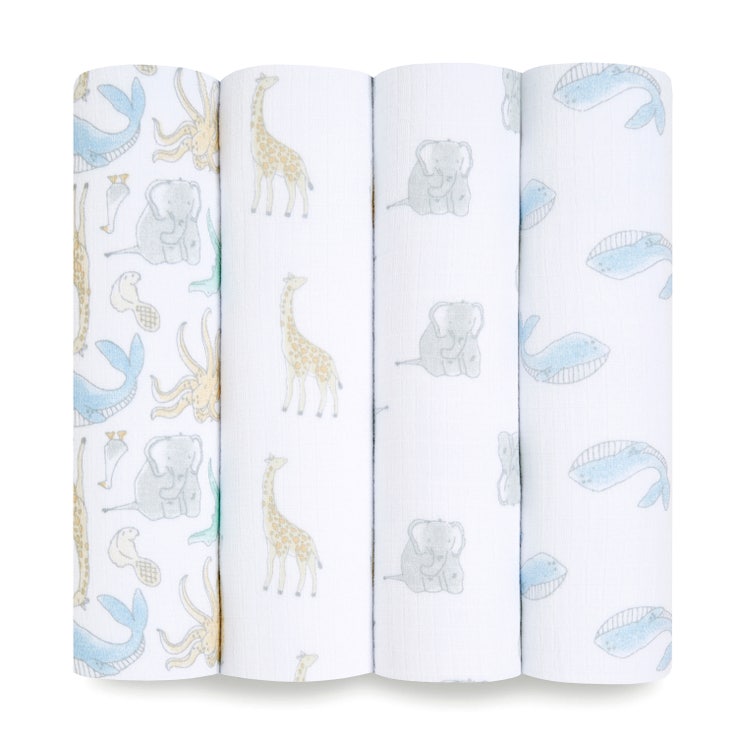 Aden + Anais Essentials Cotton Muslin Swaddle 4 pcs