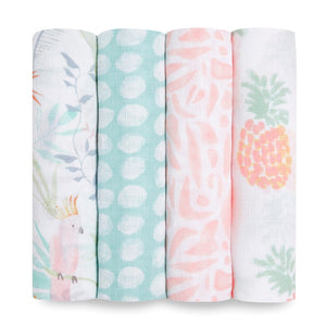 Aden + Anais Essentials Cotton Muslin Swaddle 4 pcs