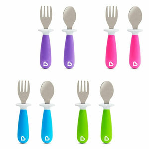 Munchkin Raise 3pk Toddler Spoons & Forks (Assorted Colour)