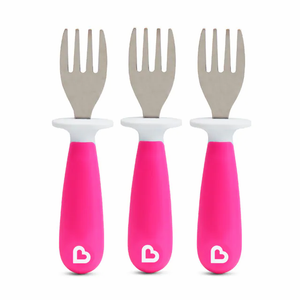 Munchkin Raise 3pk Toddler Spoons & Forks (Assorted Colour)