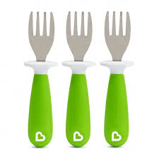 Munchkin Raise 3pk Toddler Spoons & Forks (Assorted Colour)