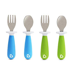 Munchkin Raise 3pk Toddler Spoons & Forks (Assorted Colour)