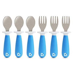 Munchkin Raise 3pk Toddler Spoons & Forks (Assorted Colour)