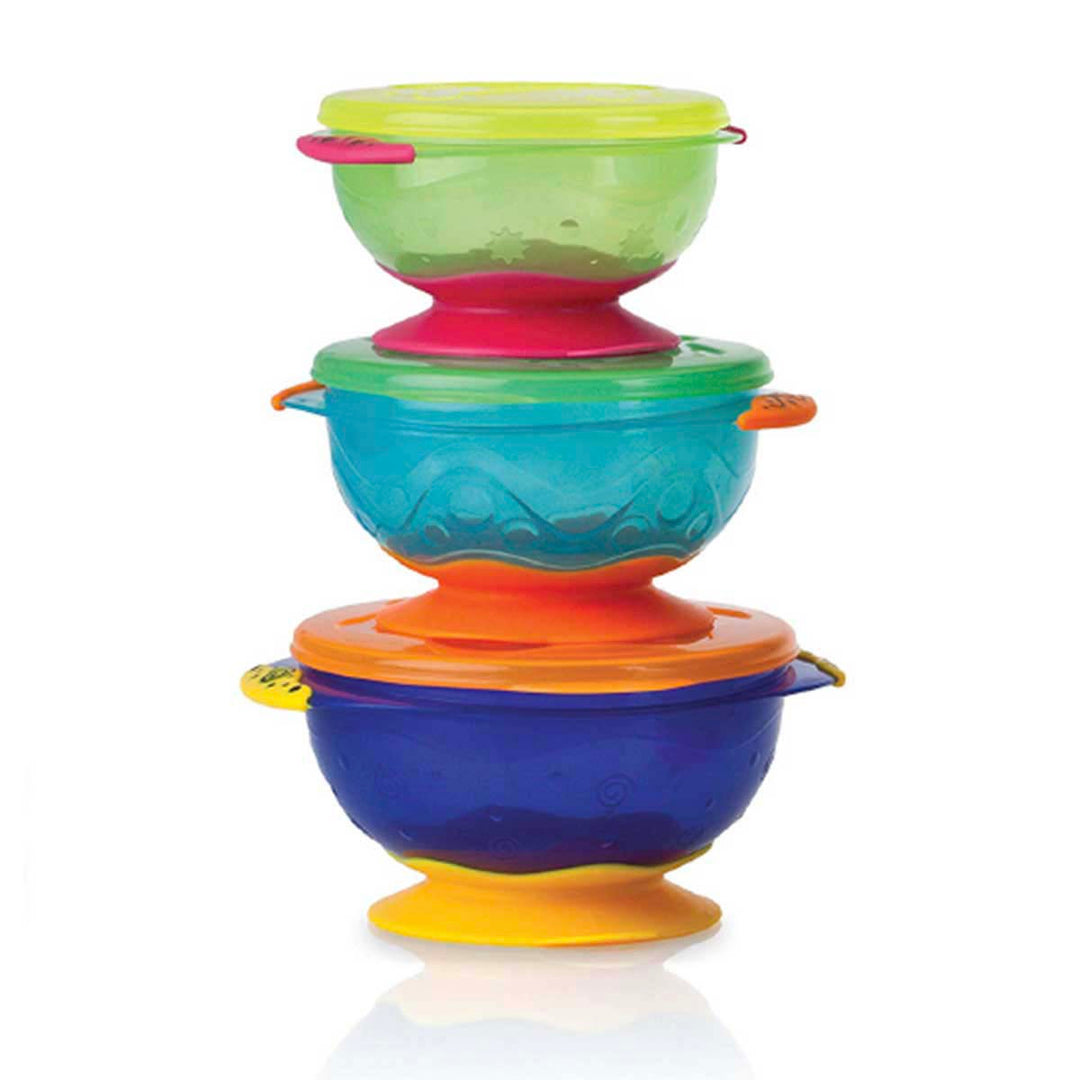 Nuby Stackable Suction Bowl- 3 pcs