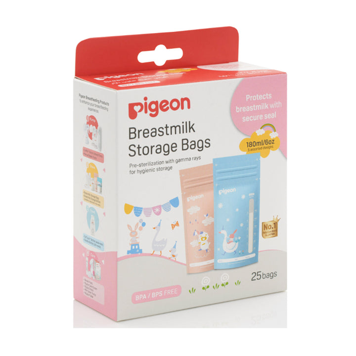 Pigeon Breastmilk Storage Bags 180ml- Animals Design