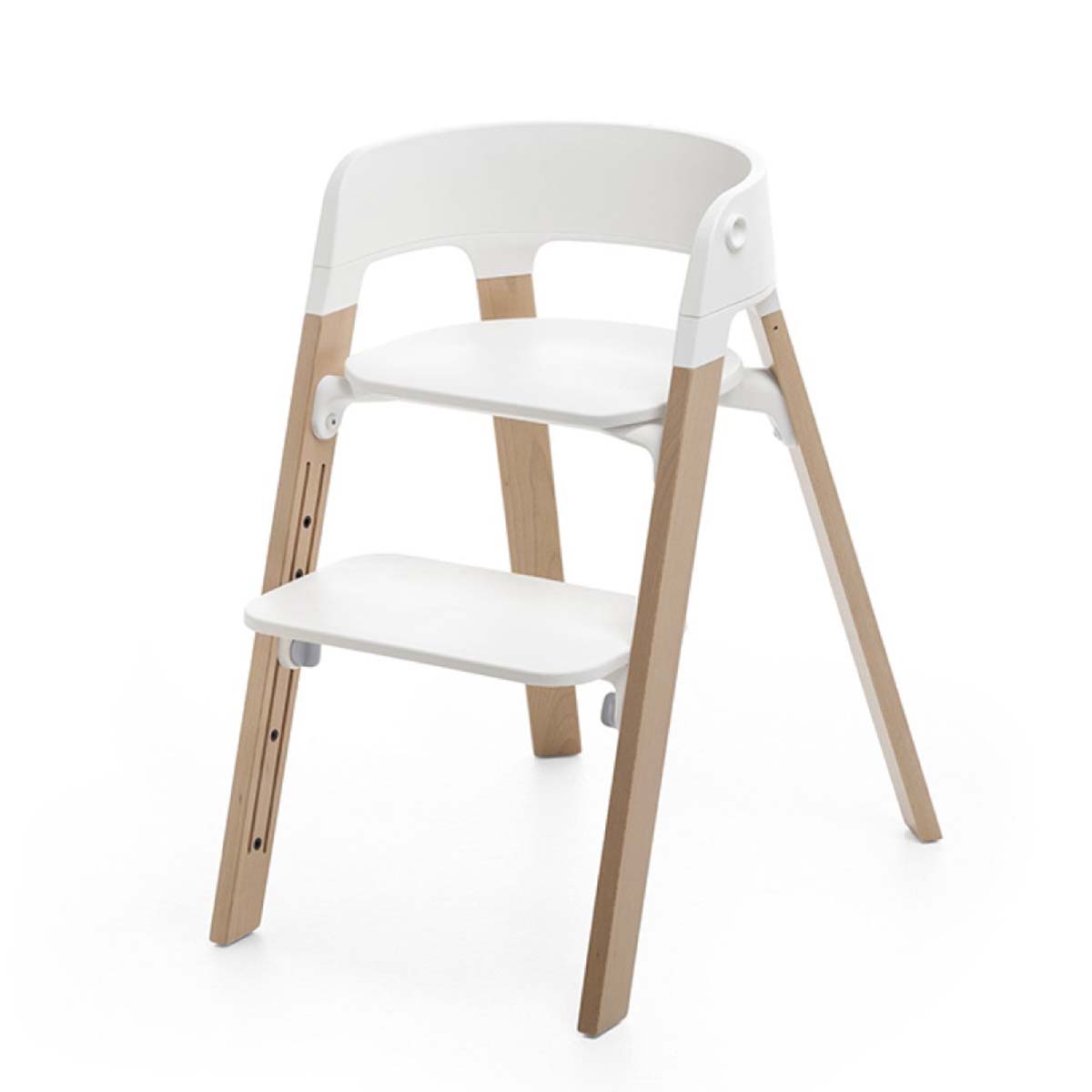 Stokke Steps Chair White Seat Natural Leg