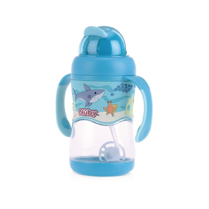 Nuby Tritan Flip It with 3D Vinyl Wrap with Weighted Straw 400ml