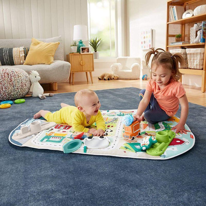 Fisher-Price Joyful Journeys Activity City Gym to Jumbo Play Mat (GJD41)