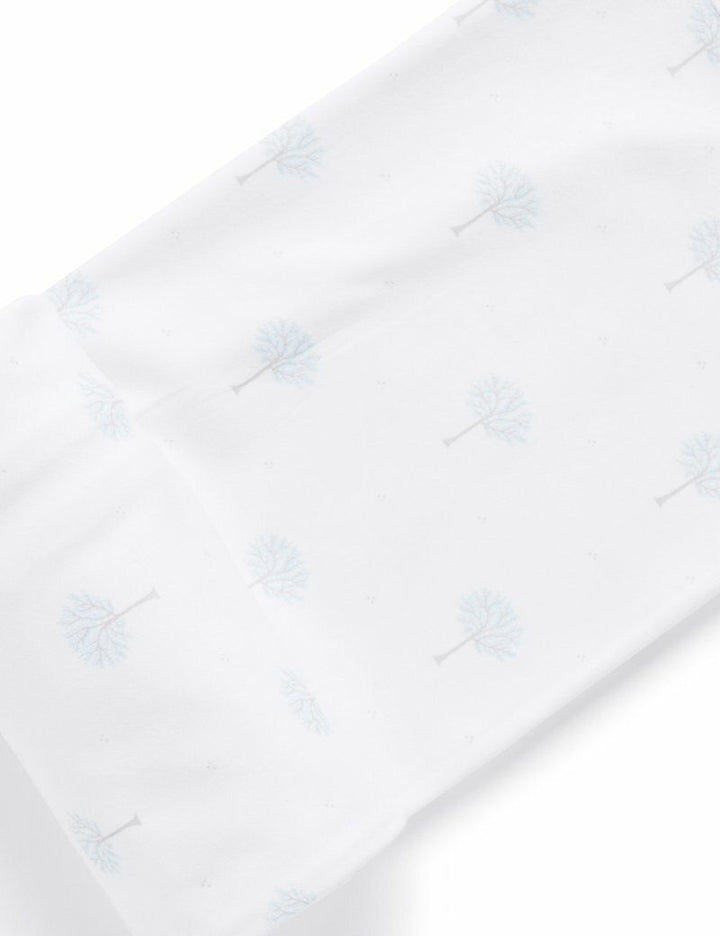 Purebaby Australia Bunny Rug/ Organic Soft Blanket- Pale Blue Tree