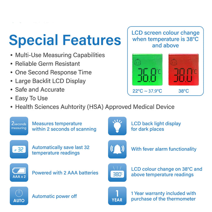 Lifeplus Baby Non-Contact Infrared Digital Thermometer FS-700