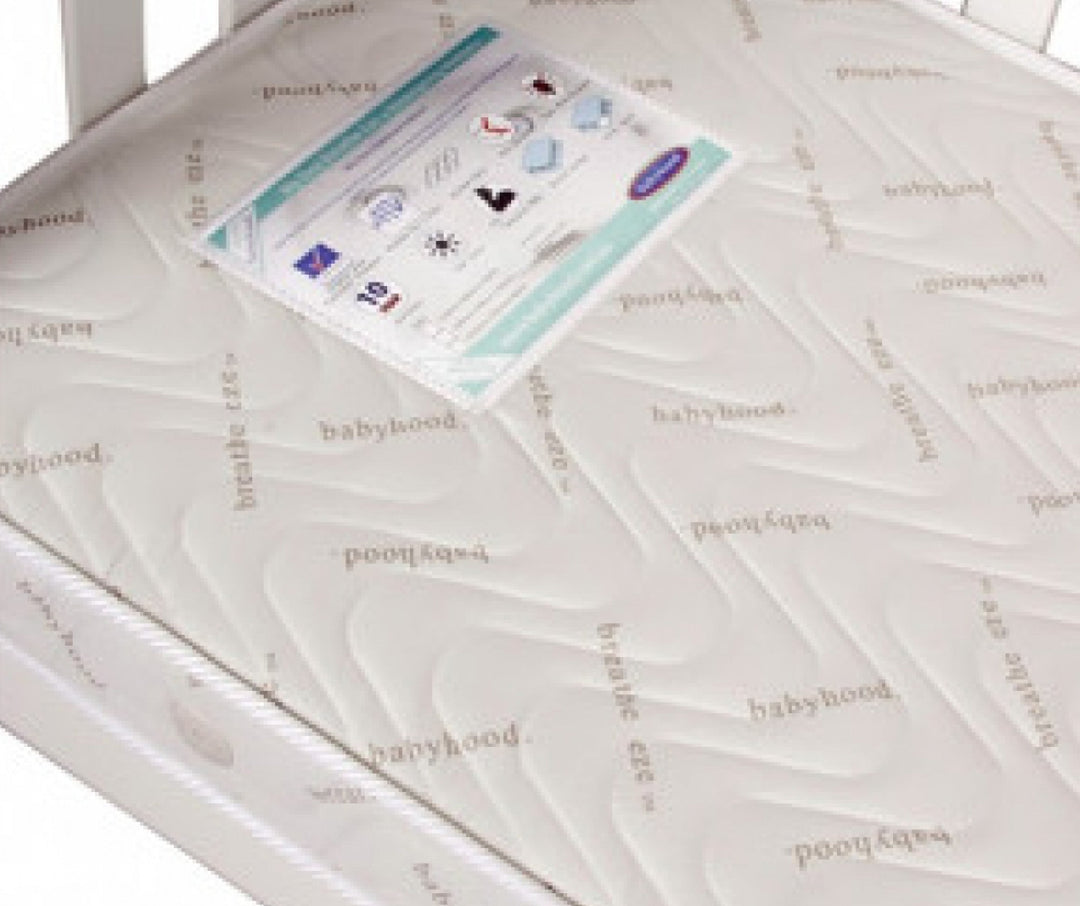 Babyhood Classic Sleigh Cot + My First Innerspring Mattress