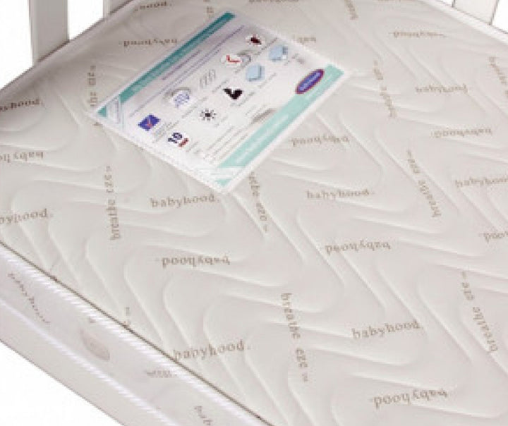 Babyhood Classic Sleigh Cot + My First Innerspring Mattress