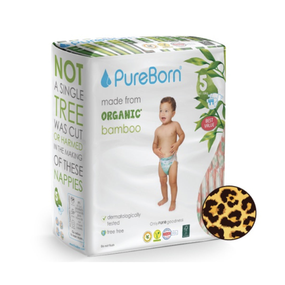PureBorn Organic Tape Diaper (Double Pack) Assorted Design