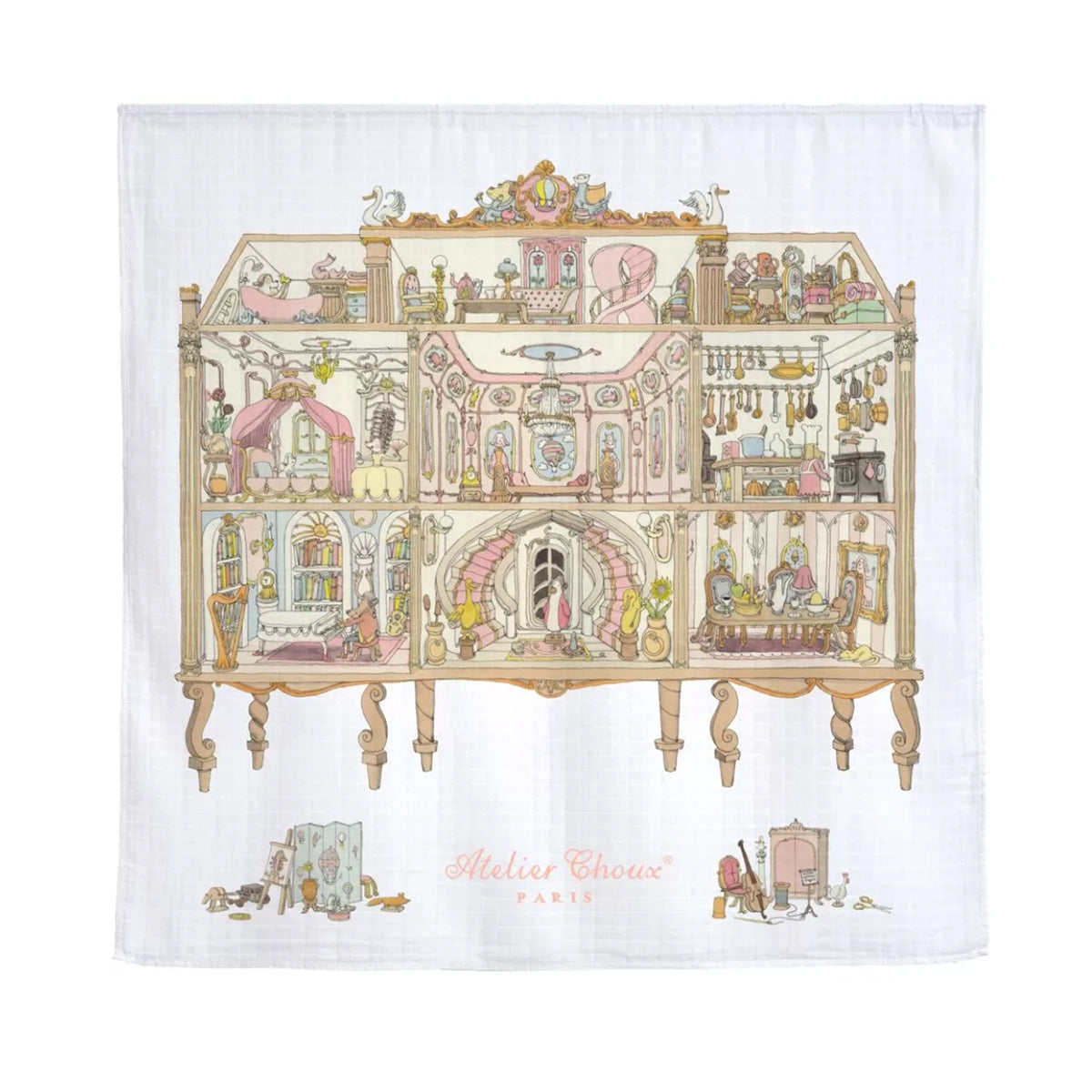 Atelier Choux CARRÉ - Tapestry Pink on Pink – Happikiddo