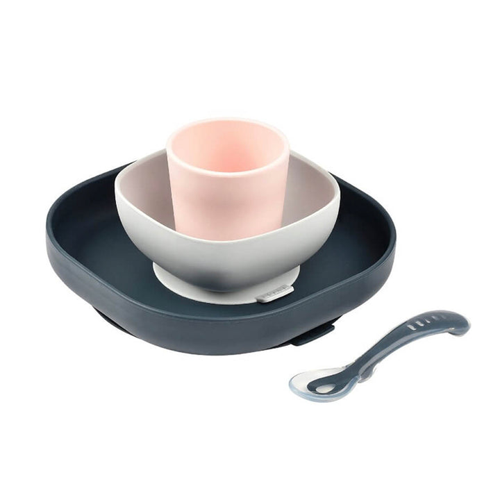 Béaba Silicone Meal Set - Night Blue - Happikiddo.com