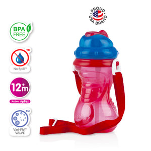 Nuby Flip- It with Thin Silicone Straw Cup with Removable Strap 420ml